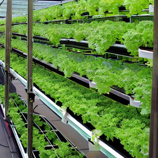Robotic arms harvesting hydroponic lettuce